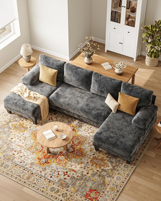 U-Shaped Sectional Couches for Living Room | 112 Inch Modern Sectional Couch | - Image 3