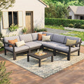 Stoog 6-Piece Patio Sectional Sofa Set, Modular Outdoor Furniture Set by Stoog