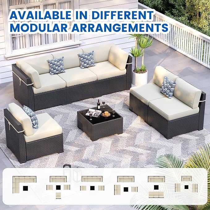 Patio Furniture Sets, 7-Piece Outdoor Patio Furniture - Image 7