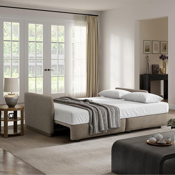 Serta Vail 86" Convertible Sleeper Sofa, Queen Size, Wall-Hugging Dreamglide - Image 6