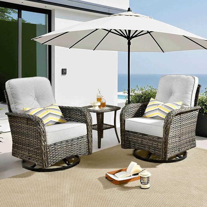ovios 3-Piece Patio Furniture Set, Outdoor Wicker Sofa - Image 9
