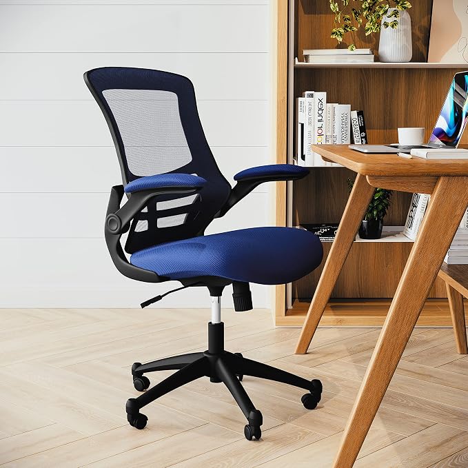 Flash Furniture Kelista Mid-Back Blue Mesh Swivel Ergonomic Task Office Chair - Image 7
