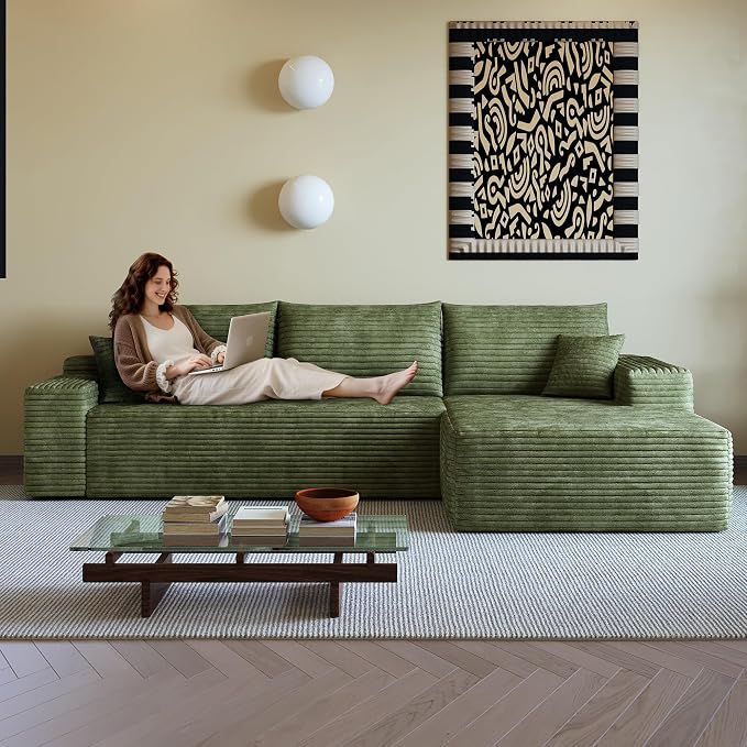 108" Sectional Couches for Living Room Cloud Couch Sofa - Image 4