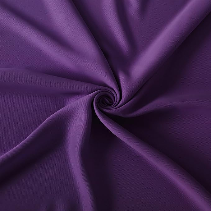 LEMOMO Purple Blackout Curtains 40 x 63 Inch Length/Set of 2 Curtain - Image 6