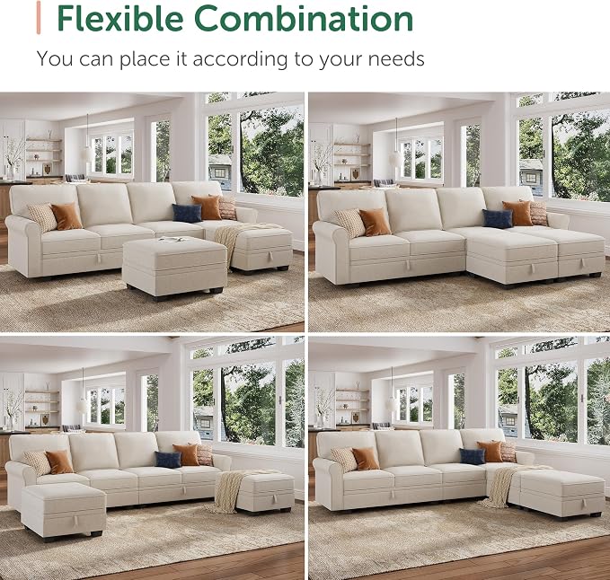 HONBAY Convertible Sectional Sofa - Image 4