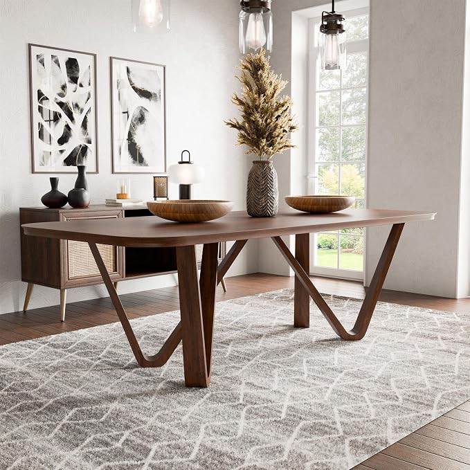 Furniture of America Nazaen I 94.5" Mid-Century Modern Solid Wood Live Edge - Image 2