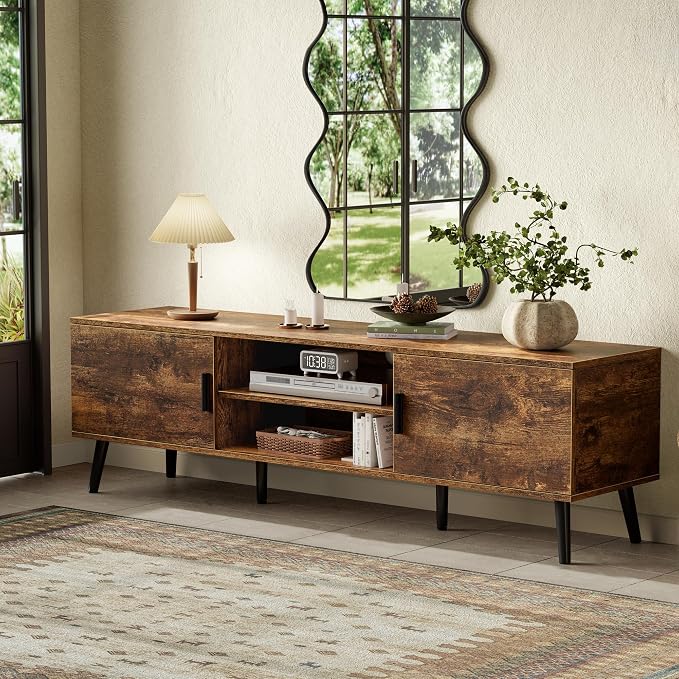 SUPERJARE TV Stand for 55, 65 Inch TV, 63 Inch Entertainment Center - Image 9