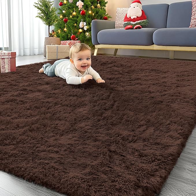 OLANLY 6x7 Area Rugs for Living Room Bedroom, Machine Washable Soft Fluffy by OLANLY