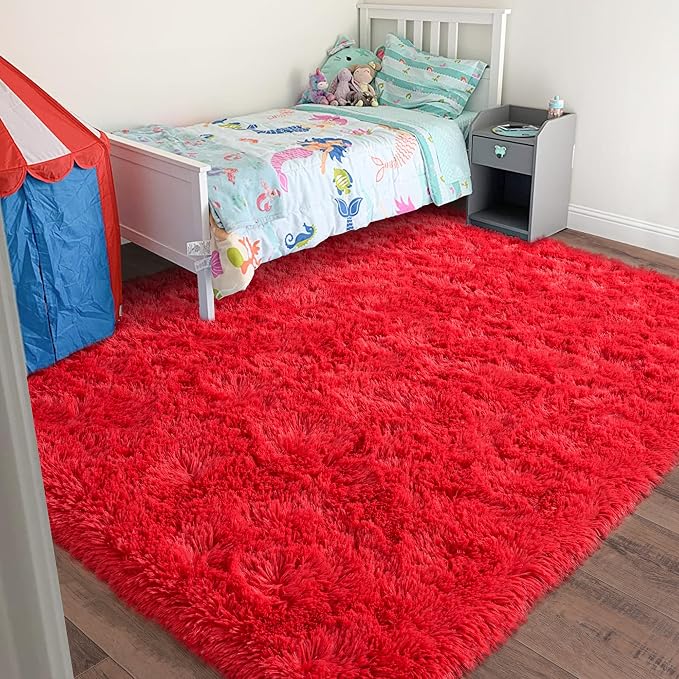 Rugs for Bedroom 4x6, Soft Shaggy Modern Shag Area Rug for Living Room by Quntue