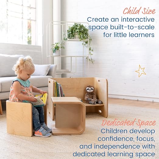 ECR4Kids Premium Bentwood Multipurpose Table and Chair Set, Kids Furniture - Image 6