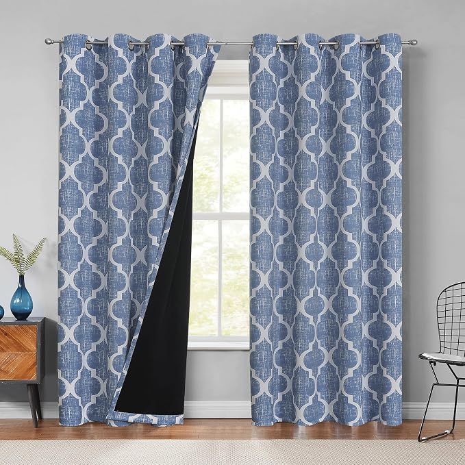 Beauoop 100% Blackout Curtains 96 Inches Long 2 Panels by Beauoop
