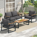 Patio Furniture Set, 4 Pieces Outdoor Patio Furniture by COMLAXFIELD