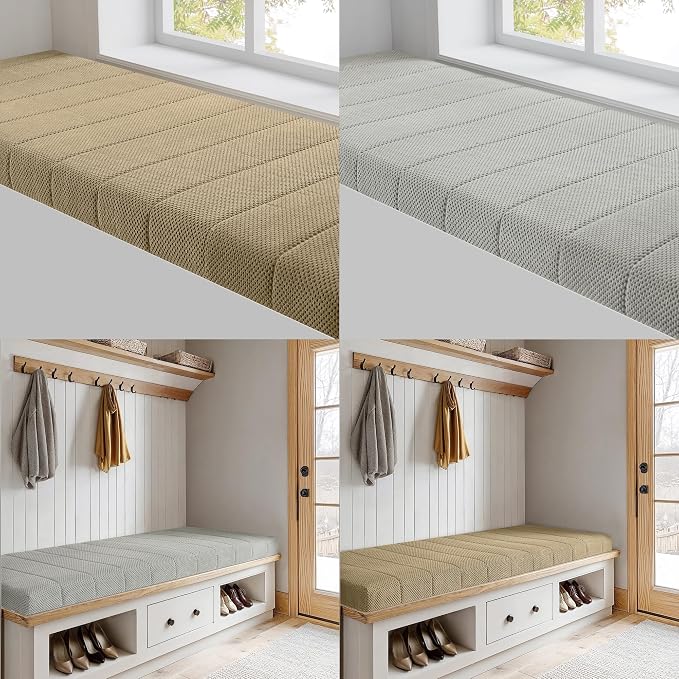 Custom Window Bench Seat Cushion Corduroy Soft Comfortable Customized Bay - Image 7