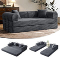 79" Convertible Sofa Bed with Fixed-Shape Frame & Removable Armrests, Modular by SAVENICA