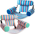 SLOOSH Inflatable Pool Floats Adult, 2 Packs Floating Lounge Chairs, Blow up by Sloosh
