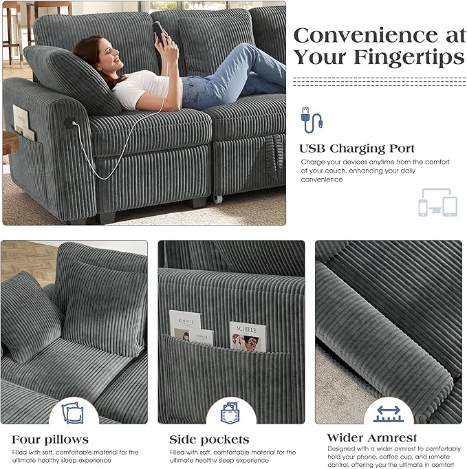 Ihanherry 7-Seater Large Sectional Sofa Bed - Image 6