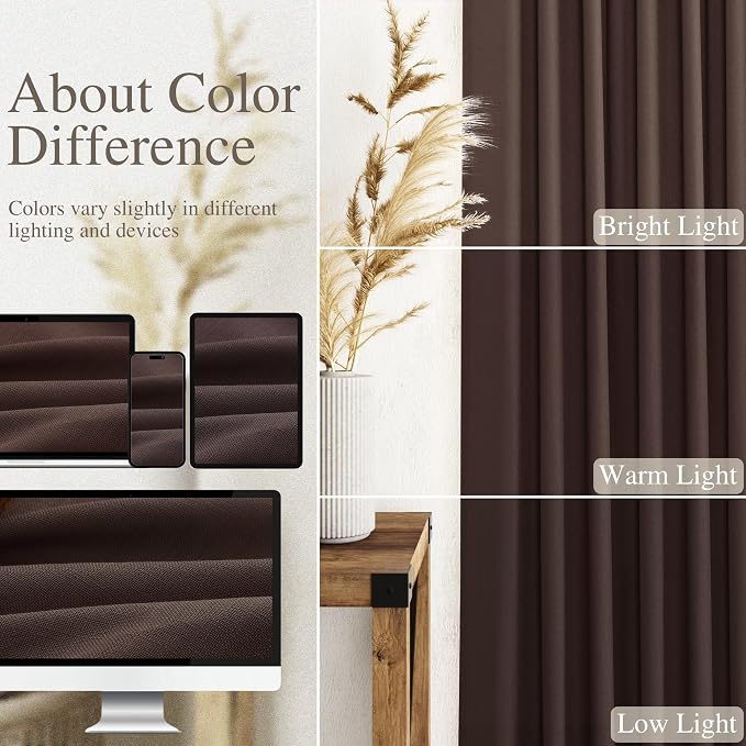 Nanspring Coffee Linen Curtains - Image 4