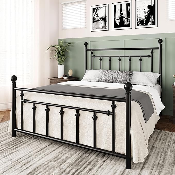 Allewie 14 Inch Queen Size Metal Platform Bed Frame - Image 3