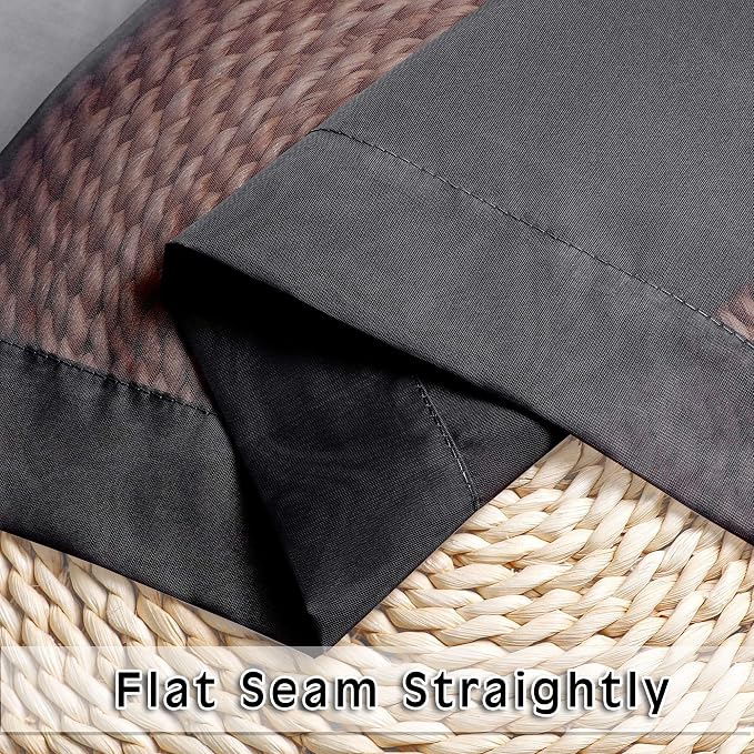OVZME Black Sheer Curtains Dark Color Curtain Panels - Image 8