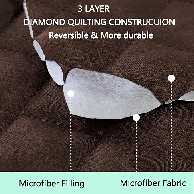 Reversible Oversized Sofa Covers Couch Cover Furniture Protector - Image 3