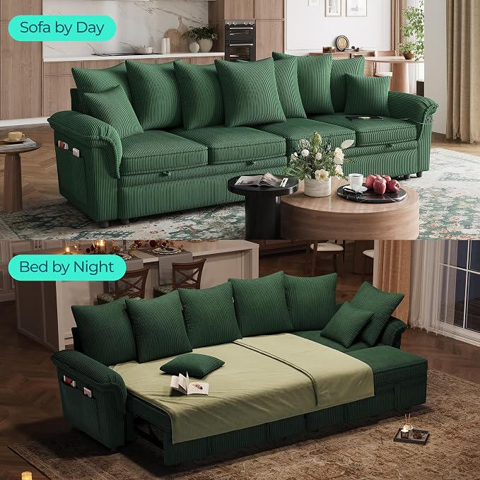 LINSY HOME Oversized Sectional Sleeper Sofa - Image 3