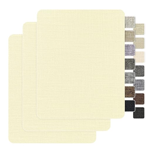BESEZX Linen Fabric Repair Patch，3 PCS 9 * 11 Inch Self-Adhesive Couch Fabric by Besezx
