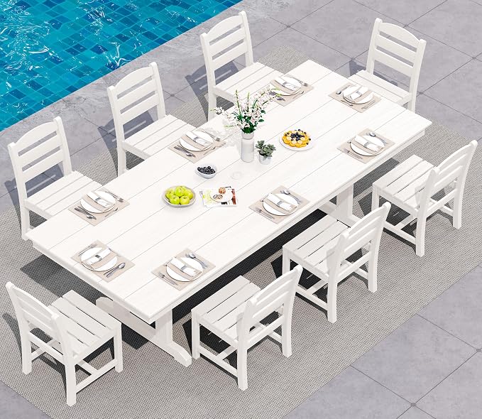 SERWALL 9 Piece Outdoor Dining Set by SERWALL