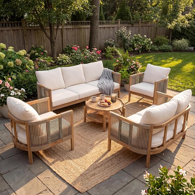 Christopher Knight Home 5-Piece Acacia Wood Patio Furniture Set by ChristopherKnightHome