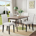 Welzona Upholstered Dining Chairs Set of 4, Button Tufted Parsons Dining Chair by WelzonaDirect