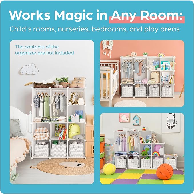 CUBEDIY Baby Closet Organizer for Nursery: Durable Baby Wardrobe for Closet - Image 7