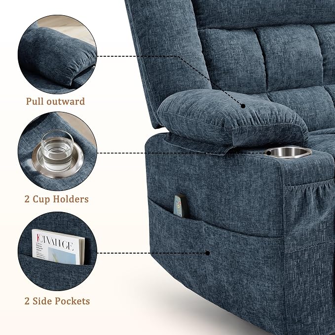 Korser 360° Swivel Rocker Recliner - Image 6