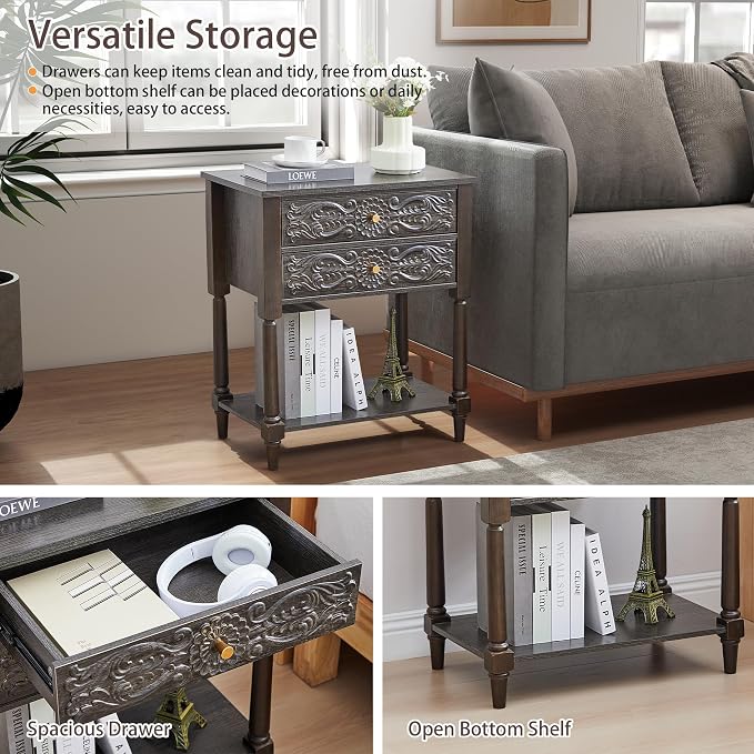 Nightstand, Farmhouse Bedside Table - Image 7