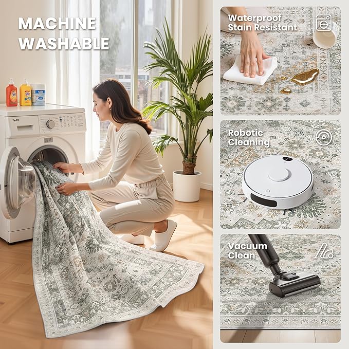 zesthome 6x9 Area Rug, Super Soft Washable Rugs - Image 5