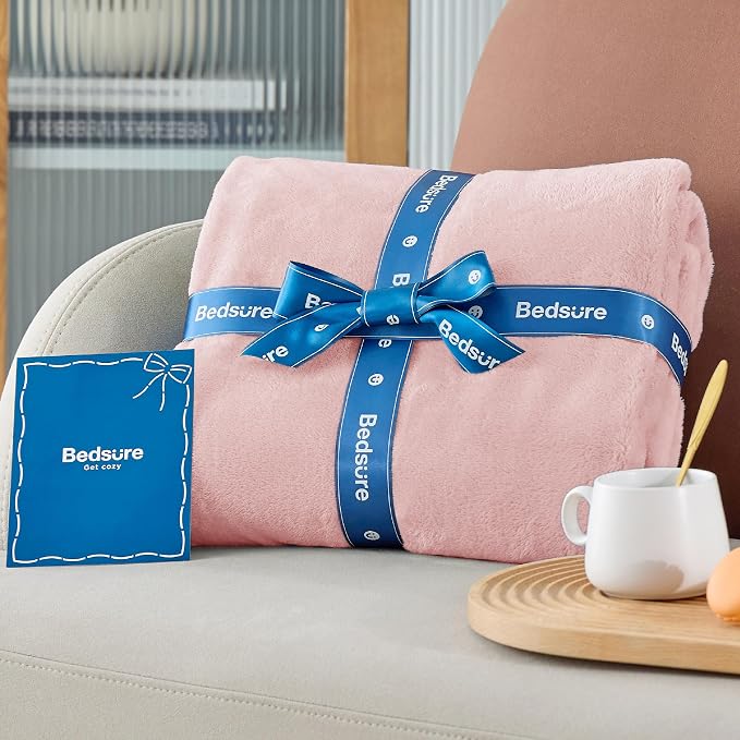 Bedsure GentleSoft Fleece Bed Blankets Full Size Pink - Image 7