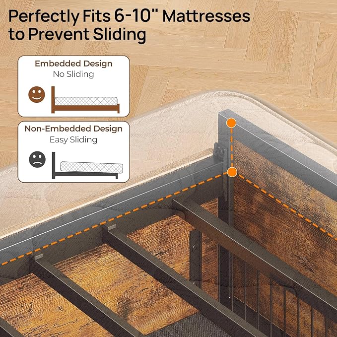 Rolanstar Full Size Bed Frame - Image 5