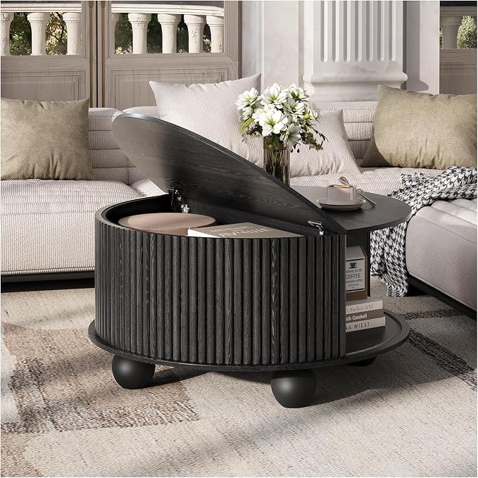 SULIVES Round Coffee Table - Image 6