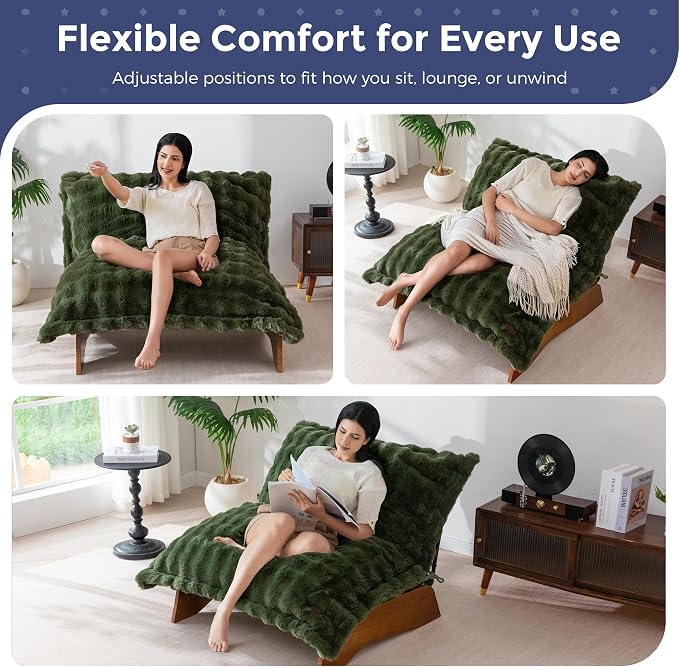 MAXYOYO Adjustable Living Room Chair, Convertible Bean Bag Chair & Recliner - Image 4