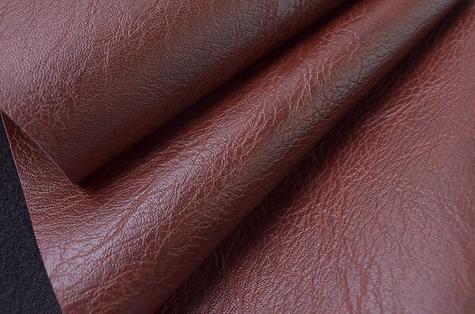 Wento Thick Half Yard Faux Leather Fabric Soft Skin Grain PU Leather - Image 3