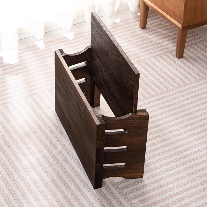 Japanese Altar Table, Vintage Black Minimalist Low Coffee Table, Foldable - Image 4