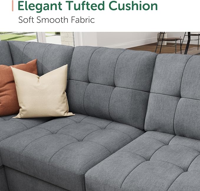 HONBAY Sectional Sleeper Sofa, Sleeper Sofa Couch - Image 6