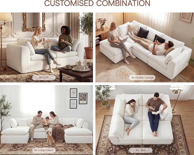 GRUSIGN 79'' Oversized Boneless Cloud Loveseat - Image 3