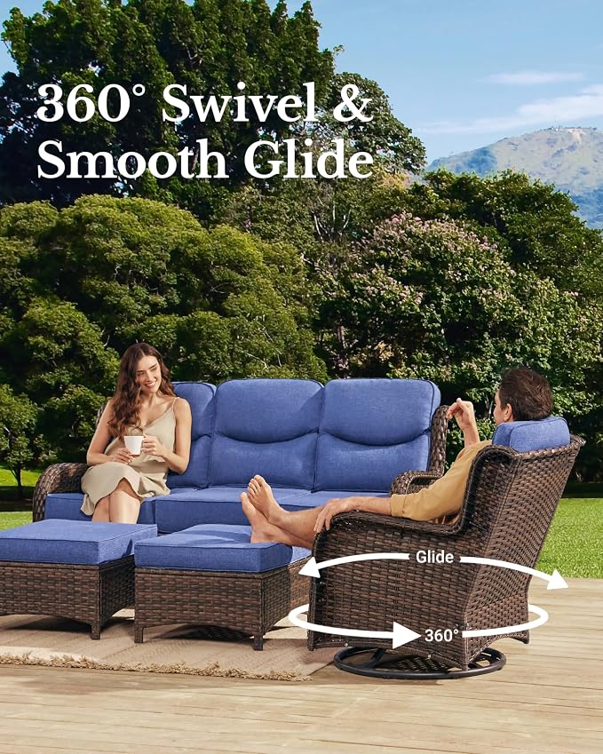 HILLGA Luxury High Back Patio Furniture Set - Image 3