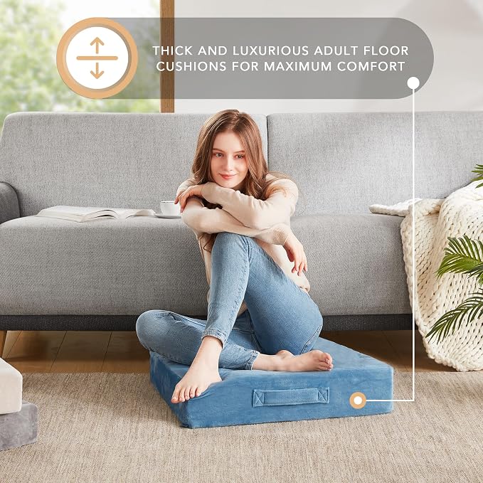 Codi Floor Cushions for Adults, Large Meditation Pillows - Image 6
