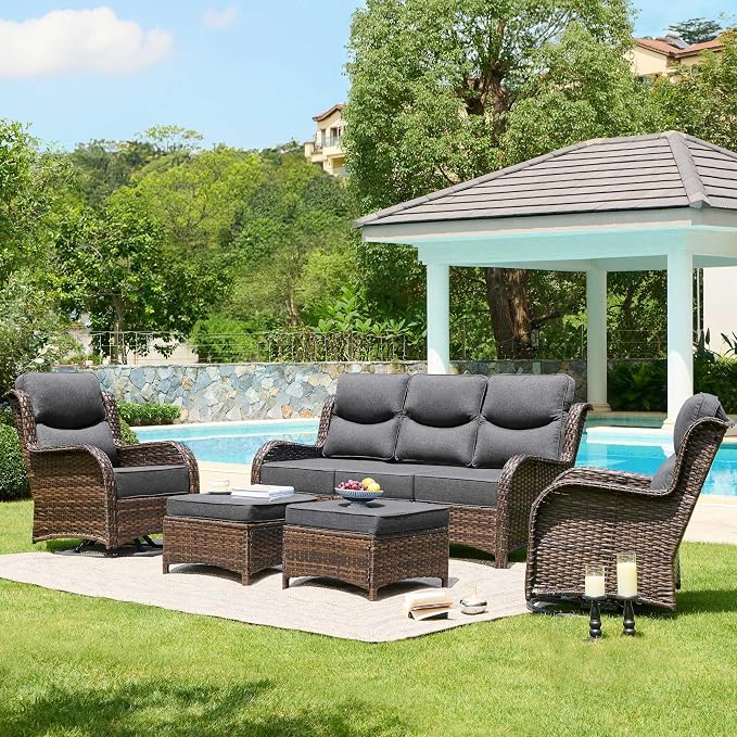 HILLGA Luxury High Back Patio Furniture Set by HILLGA