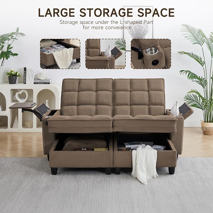 Auvsoce 71" Loveseat Recliner Chair - Image 3