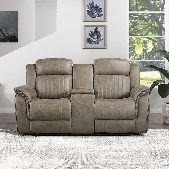Lexicon 74" W Manual Double Reclining Loveseat by Lexicon