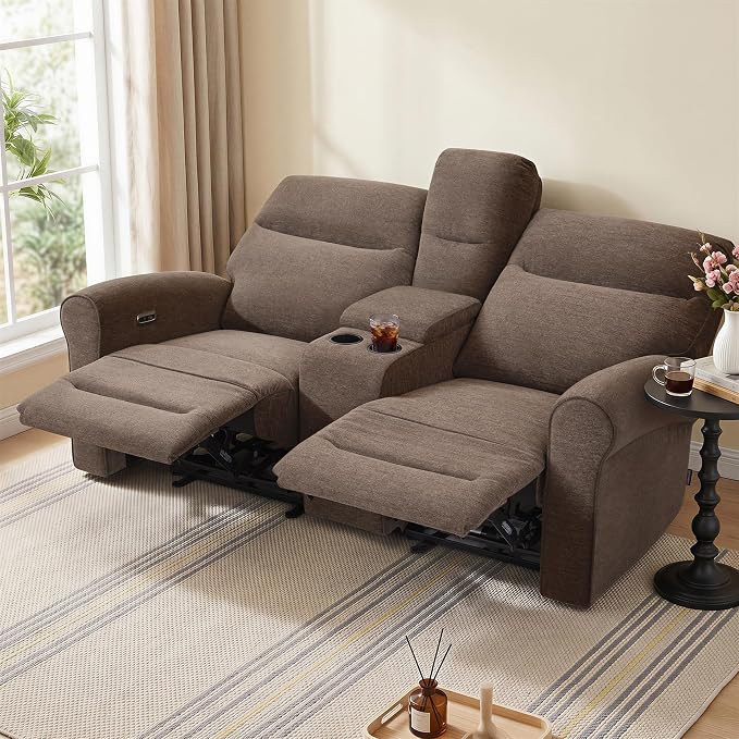 MCombo 78.3" Wall Hugger Power Loveseat Recliner Sofa - Image 6