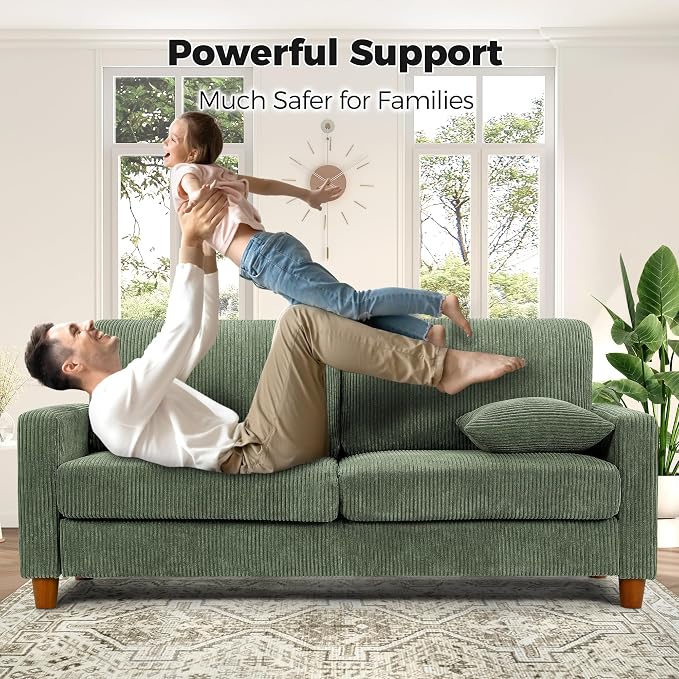 70in L Shaped Couch, Modular Sofa No Tool Assembly, Comfy Sectional Couches - Image 7
