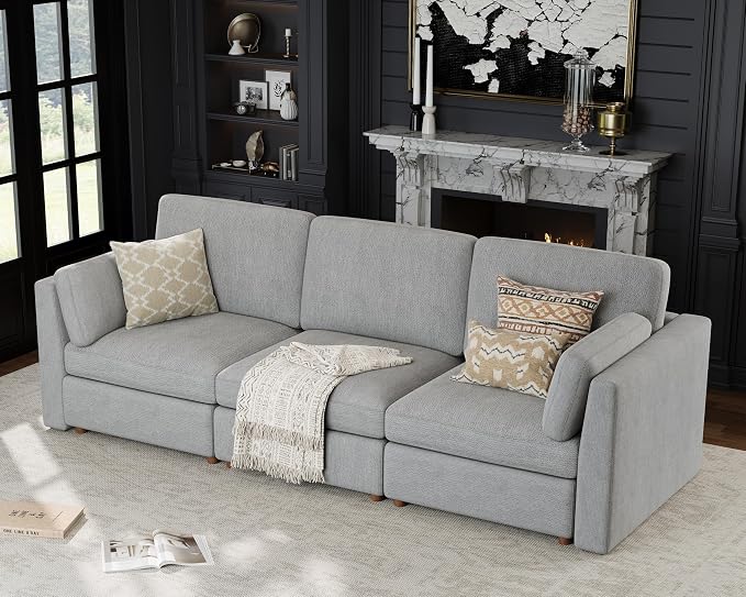 115'' Oversized Modular Sectional Sofa, Solid Wood Frame Sofa, Removable - Image 3