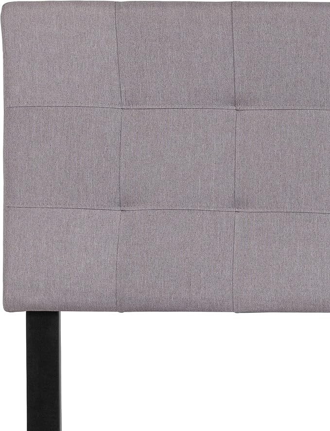 Flash Furniture Bedford Tufted Upholstered Full Size Headboard in Light Gray - Image 5